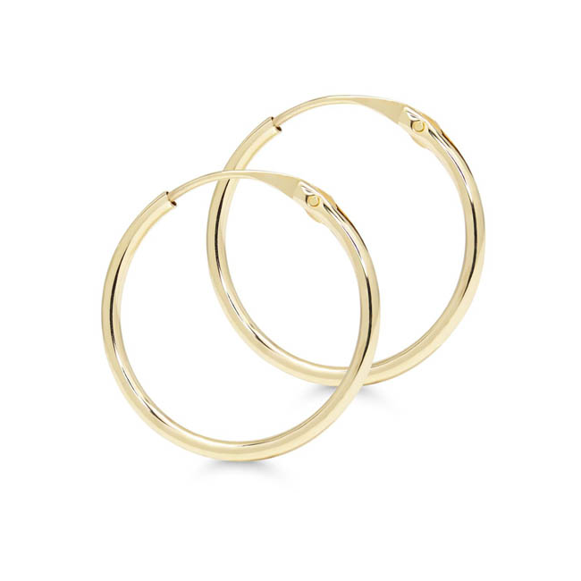 Kultakorvakorut renkaat GE-1x14mm - Kultakorut - GE-1x14mm - 1