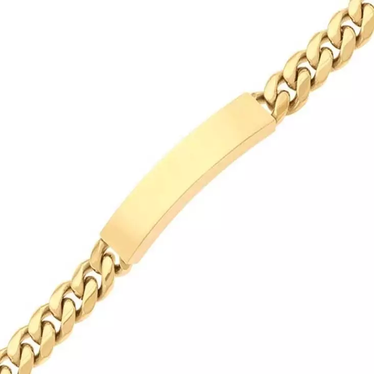 Miesten rannekoru teräs, kullan sävy - Teräskorut - SSB-8411PGP20cm - 1