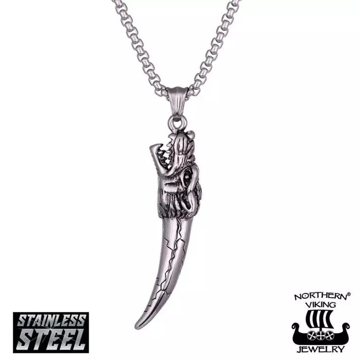 Northern Viking Jewelry Fenrir Tooth Kaulakoru NVJRS117 - Teräskorut - NVJRS117-55cm - 1
