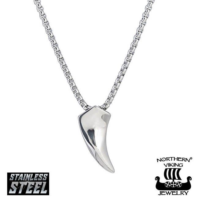 Northern Viking Jewelry Fenrir Wolf Kaulakoru NVJRS024 - Teräskorut - NVJRS024-55cm - 1