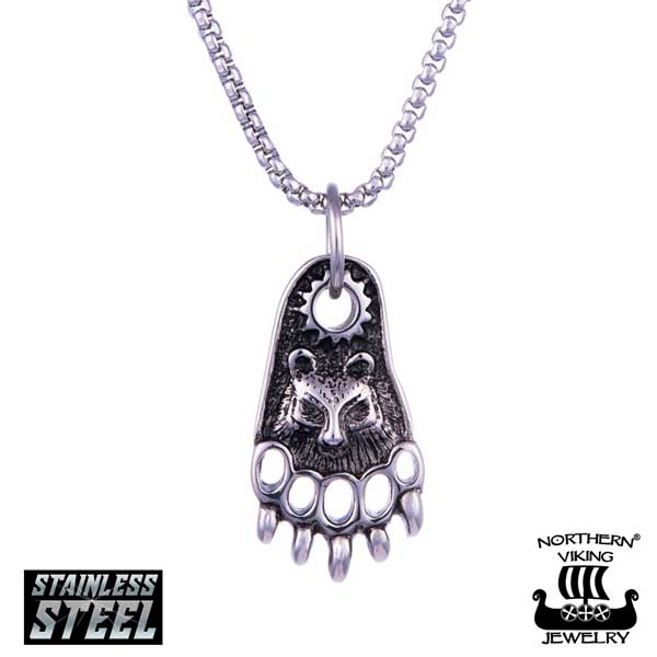 Northern Viking Jewelry Karhu - Teräskorut - NVJRS102-45cm - 1