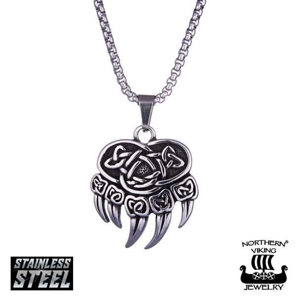 Northern Viking Jewelry Pieni Karhun Käpälä - Teräskorut - NVJRS106-55cm - 1