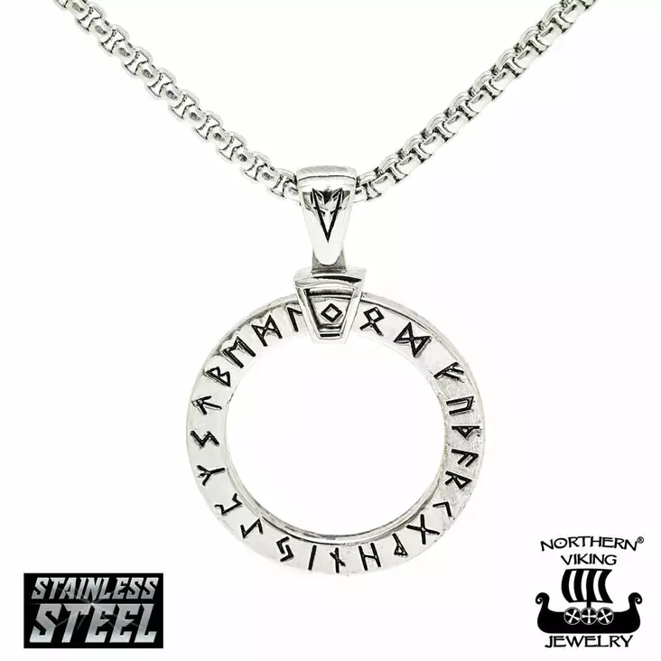 Northern Viking Jewelry Viisauden Pyörä - Teräskorut - NVJRS081-50cm - 1