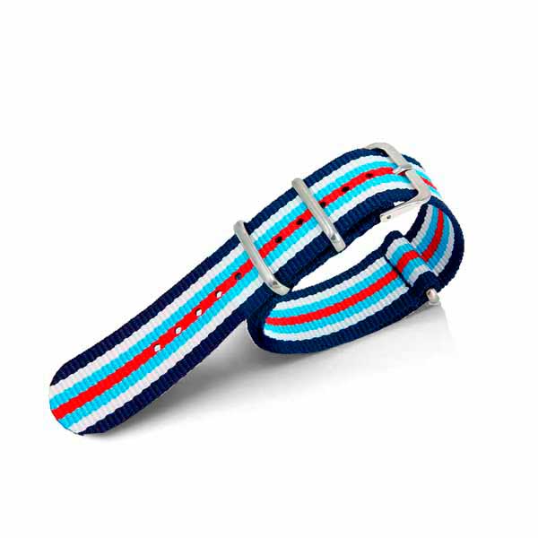 Sisu nato-ranneke monivärinen raidallinen - Kellon rannekkeet - NA06-22mm - 1