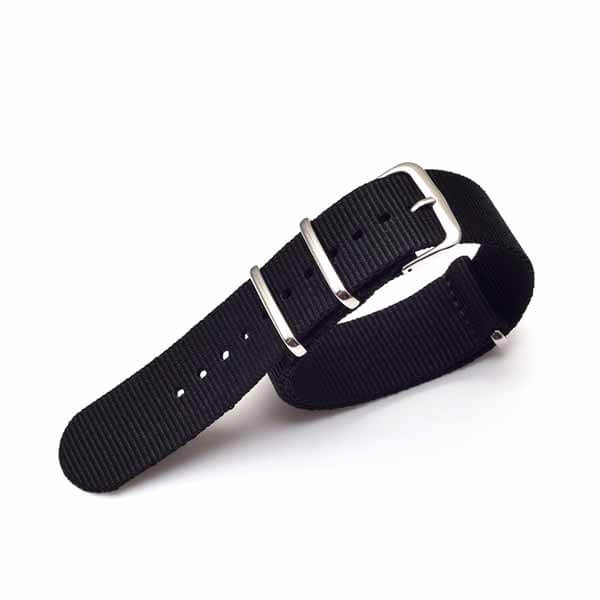 Sisu nato-ranneke musta - Kellon rannekkeet - NA01-18mm - 1