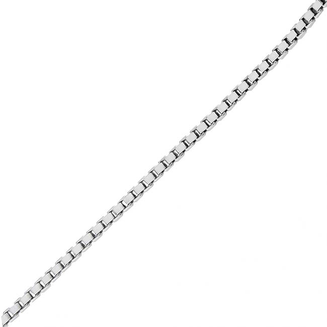 Venetsiaketju, rodinoitu hopea, 0,8 mm - Hopeakorut - KVD15R36CM - 1