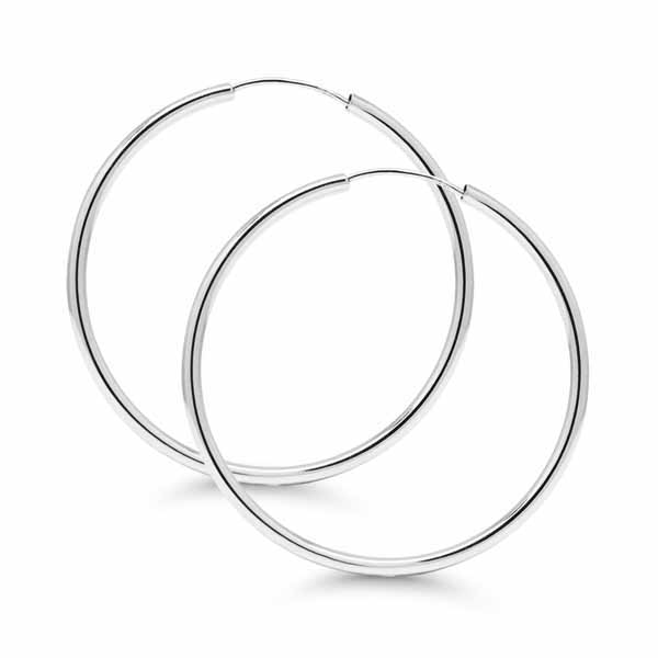 Hopeiset putkikorvarenkaat AE-03251/40mm - Hopeakorut - AE-0325140mm - 1