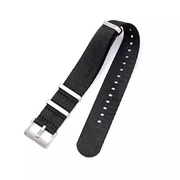 Sisu Smooth natoranneke musta - Kellon rannekkeet - NA30-20mm - 1