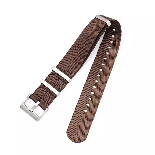 Sisu Smooth natoranneke ruskea - Kellon rannekkeet - NA31-20mm - 1