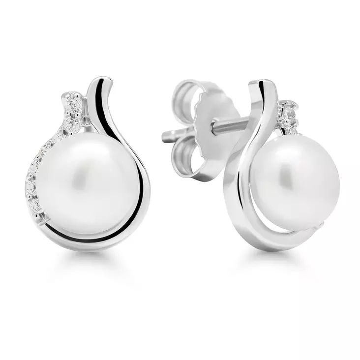 Hopeiset helmikorvakorut BOL-E1915ZP - Hopeakorut - BOL-E1915ZP - 1