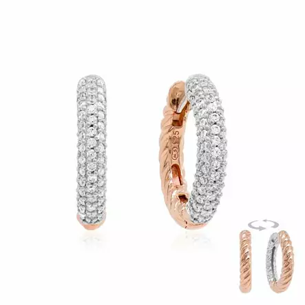 Marmara Sterling ruusukullatut hopeakorvakorut - Hopeakorut - KR808GR - 2