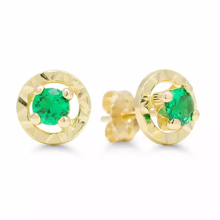 Kultakorvakorut vihreä zirkonia LME-5347vihr - Kultakorut - LME-5347vihr - 1