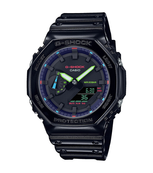 Casio G-Shock Gamer's RGB GA-2100RGB-1AER - Casio G-Shock miesten rannekellot - GA-2100RGB-1AER - 1