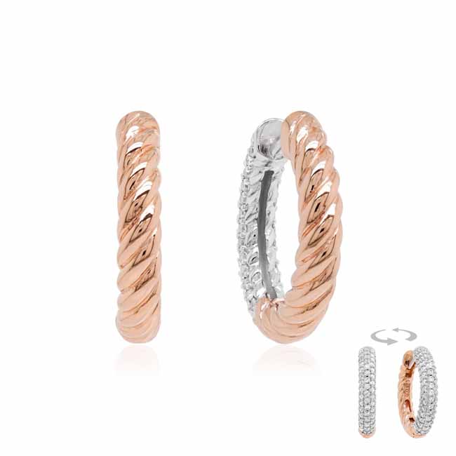 Marmara Sterling ruusukullatut hopeakorvakorut - Hopeakorut - KR808GR - 1