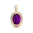 Korutuote Kultainen Ovaali Riipus Violetti 26-1013amet - Kultakorut - 26-1013amet - 1