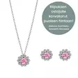 Lumoava Daisy korusetti pinkit zirkoniat - Hopeakorut - L56228150000-SET - 1