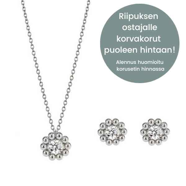 Lumoava Daisy korusetti kirkkaat zirkoniat - Hopeakorut - L56228130000-SET - 1