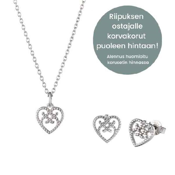 Lumoava Helmi pieni korusetti - Hopeakorut - 564100000-SET - 2