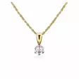 Festive Timanttiriipus Classic 0,20 ct Keltakulta 14K - Timanttikorut - 14-129-020R-KV - 1