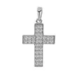 Kohinoor valkokultainen risti zirkoneilla 123-8402V - Kultakorut - 123-8402V - 1