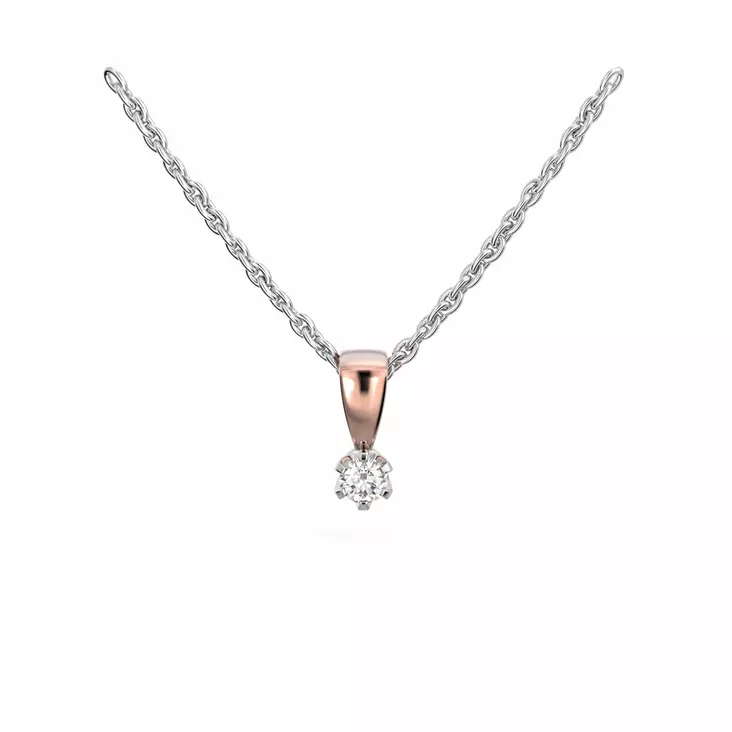 Festive Timanttiriipus Classic 0,05 ct Punakulta 14K - Timanttikorut - 14-129-005R-PV - 1