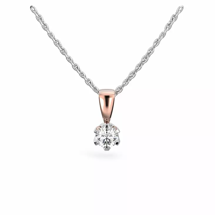 Festive Timanttiriipus Classic 0,20 ct Punakulta 14K - Timanttikorut - 14-129-020R-PV - 1