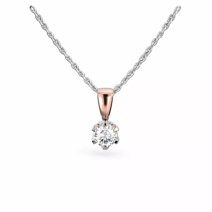 Festive Timanttiriipus Classic 0,25 ct Punakulta 14K - Timanttikorut - 14-129-025R-PV - 1