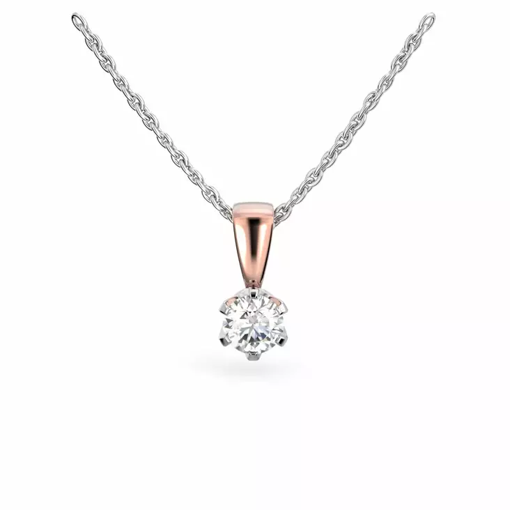 Festive Timanttiriipus Classic 0,30 ct Punakulta 14K - Timanttikorut - 14-129-030R-PV - 1