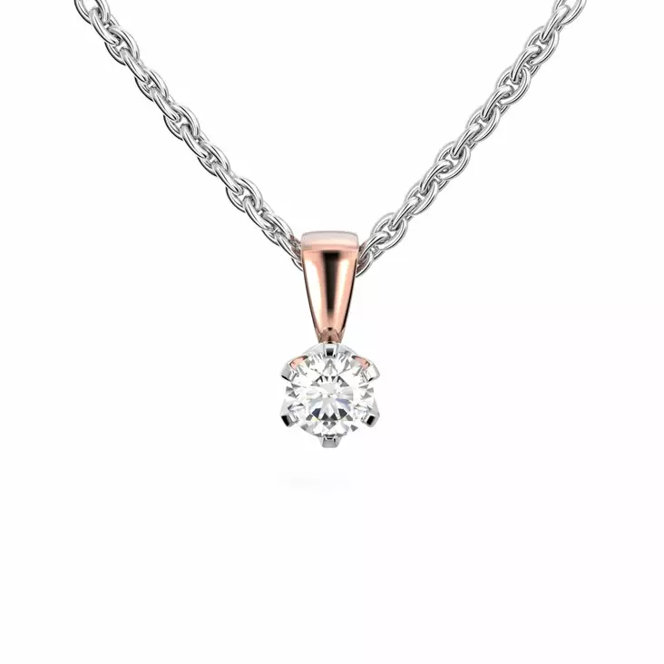Festive Timanttiriipus Classic 0,40 ct Punakulta 14K - Timanttikorut - 14-129-040R-PV - 1