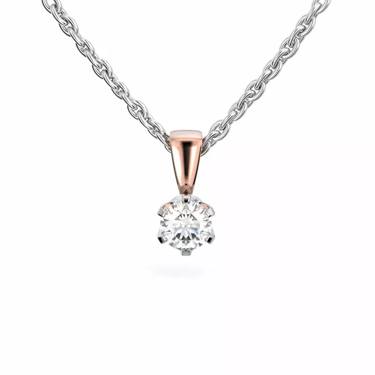 Festive Timanttiriipus Classic 0,45 ct Punakulta 14K - Timanttikorut - 14-129-045R-PV - 1