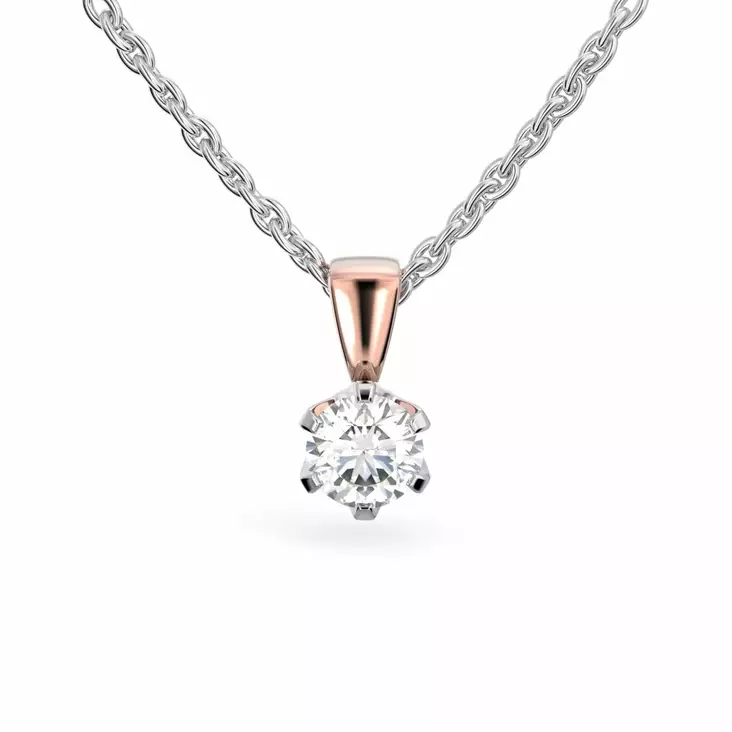 Festive Timanttiriipus Classic 0,70 ct Punakulta 14K - Timanttikorut - 14-205-070R-PV - 1