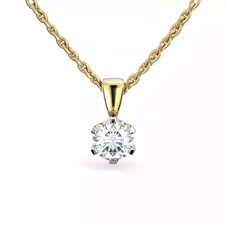 Festive Timanttiriipus Classic 1,00 ct Keltakulta 14K - Timanttikorut - 14-205-100R-KV - 1