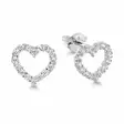 Valkokultaiset sydänkorvakorut K-E34586Z - Kultakorut - K-E34586ZW - 1