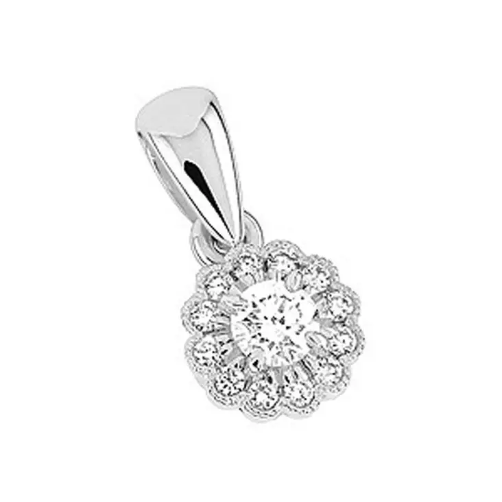 Sandberg M-879w Kukkaniitty 0,22 ct 14K - Timanttikorut - M-879w - 1