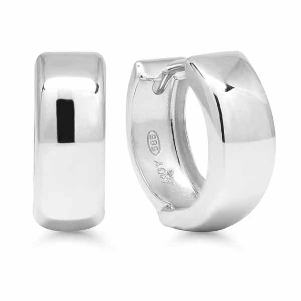 Valkokultaiset korvarenkaat A-E0200W - Kultakorut - A-E0200W - 1