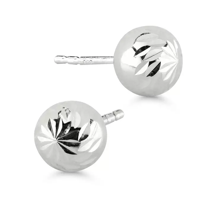 Valkokultaiset pallokorvakorut 141141W - Kultakorut - 141141W - 1