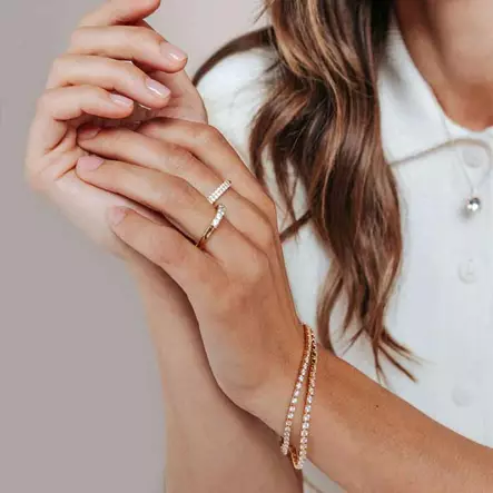 Ti Sento Milano kullattu rannekoru 18 cm - Hopeakorut - 2995ZY - 2