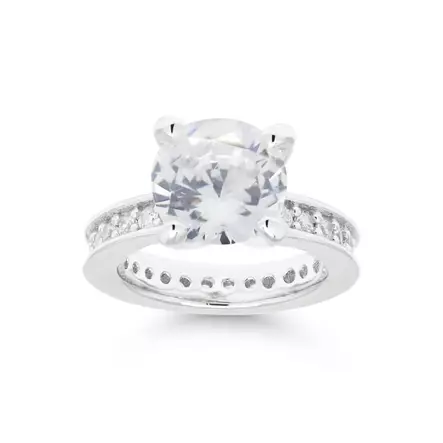 Hopeakastesormus zirkonialla BR-2196Z - Kastesormukset - BR-2196Z - 1