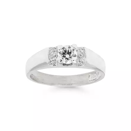 Kastesormus hopea kirkas zirkonia - Kastesormukset - H6003Z - 1