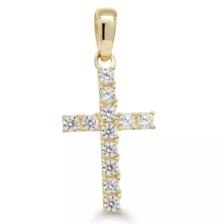 Korutuote Kultariipus Risti Zirkoneilla - Kultakorut - K-P64664Z - 1