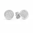 Hopeakorvakorut pyöreä kirkkaat kivet - Hopeakorut - E-0900Z - 1