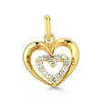 Sydän riipus, kulta ja zirkonia K-P61120 - Kultakorut - K-P61120Z - 1