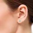 Valkokultakorvakorut zirkoniat 4 mm - Kultakorut - SA-020604WZ - 2
