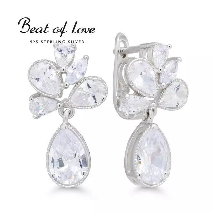 Beat of Love Pisaranmuotoiset Zirkoniat BOL-E4187Z - Hopeakorut - BOL-E4187Z - 1