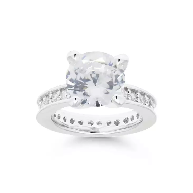 Hopeakastesormus zirkonialla BR-2196Z - Kastesormukset - BR-2196Z - 1