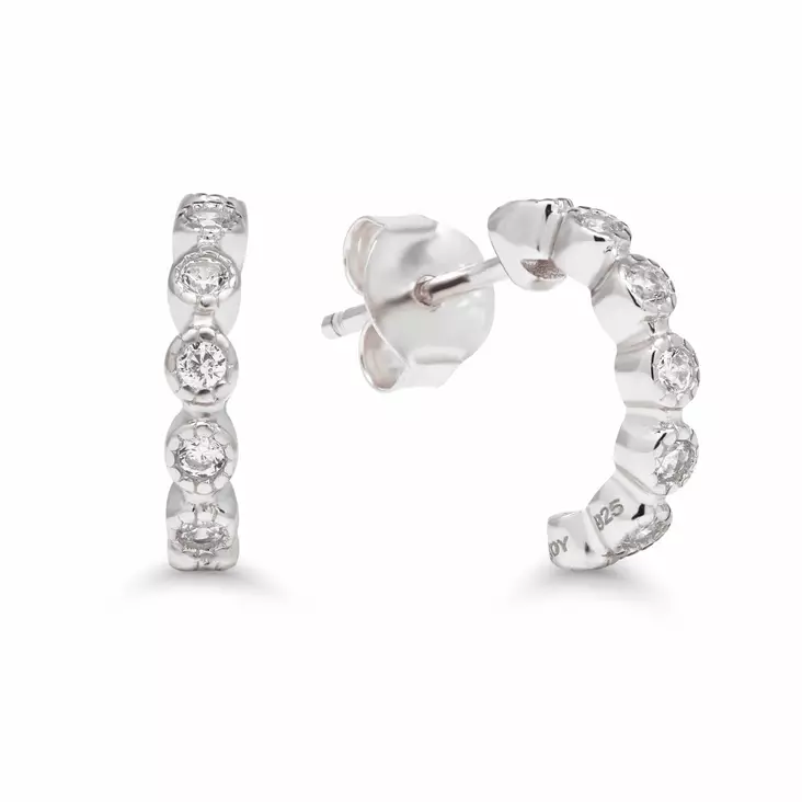 Hopeakorvakorut zirkoneilla E-1309Z - Hopeakorut - E-1309Z - 1