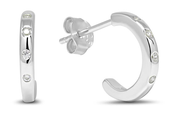 Hopeakorvarenkaat zirkoneilla E-20615Z - Hopeakorut - E-20615Z - 1