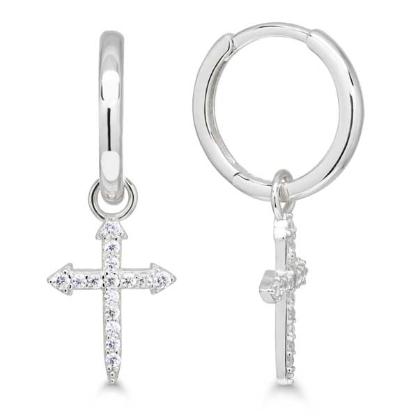 Hopeiset ristikorvakorut E-2081Z - Hopeakorut - E-2081Z - 1