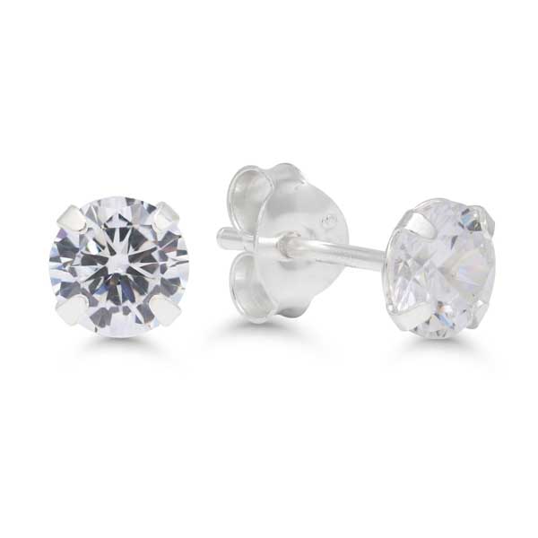 Hopeiset zirkoniakorvakorut 3 mm EZ-192Z - Hopeakorut - EZ-192Z - 1
