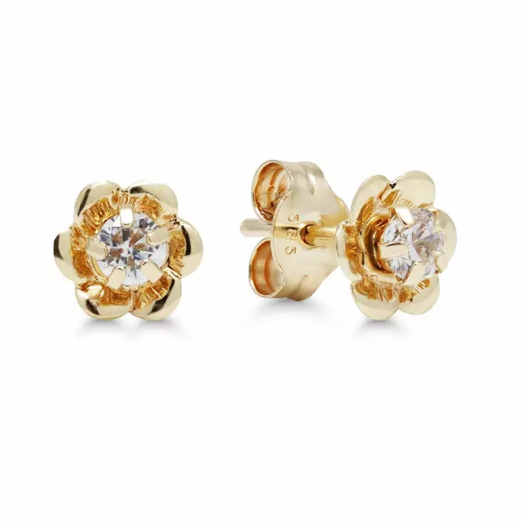 Korutuote Kultakorvakorut Kukka - Kultakorut - 23-1034Z - 1